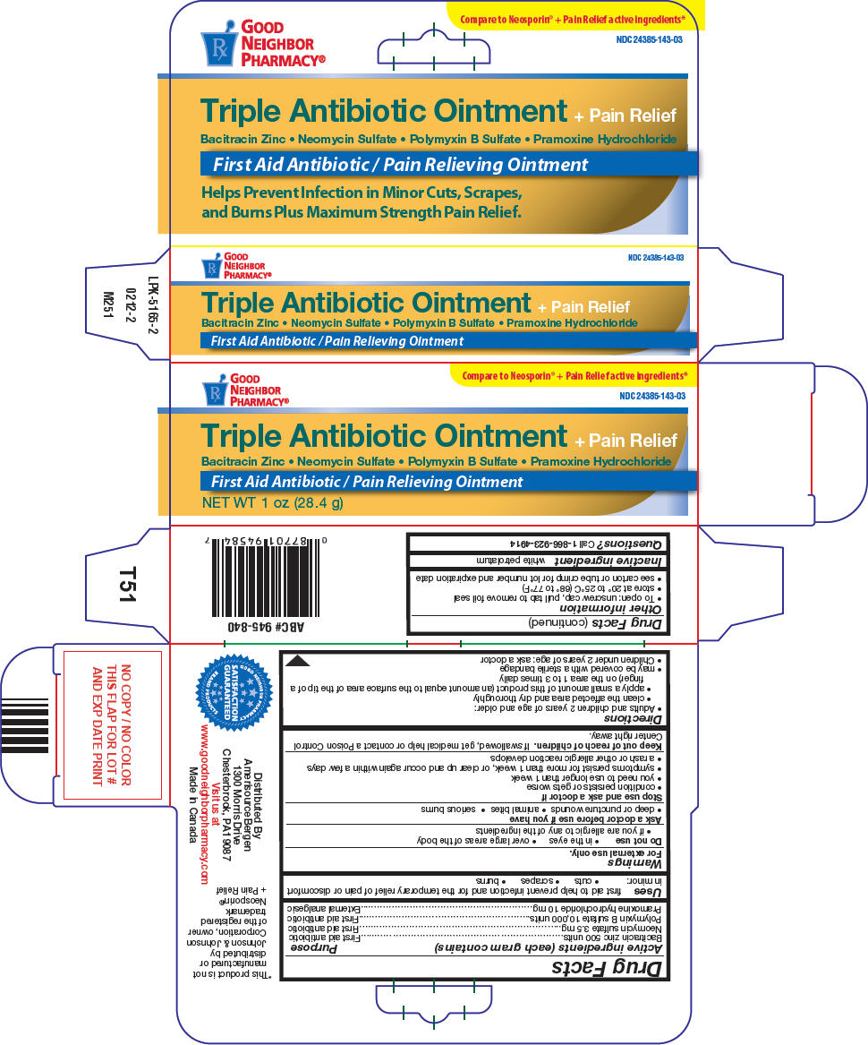 Good Neighbor Pharmacy Triple Antibiotic Plus Pain Relief (Bacitracin Zinc, Neomycin Sulfate, Polymyxin B Sulfate, And Pramoxine Hydrochloride) Ointment [Amerisource Bergen]
