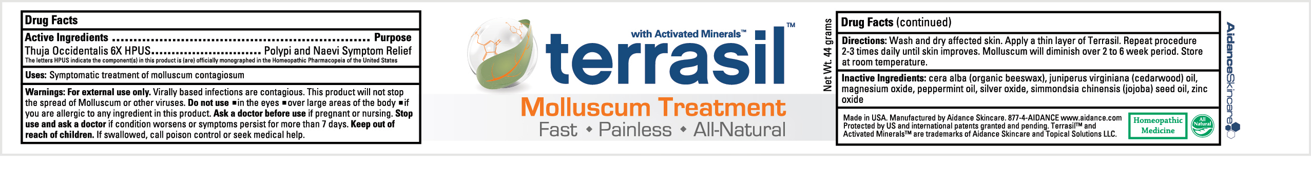 Terrasil Molluscum Treatment (Thuja Occidentalis) Ointment [Aidance Skincare & Topical Solutions, Llc]
