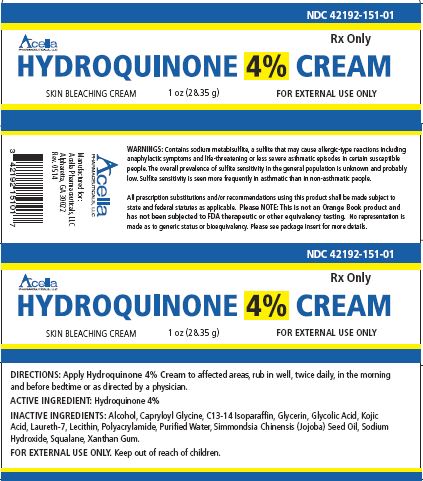 Hydroquinone 4% (Hydroquinone) Cream [Acella Pharmaceuticals, Llc]
