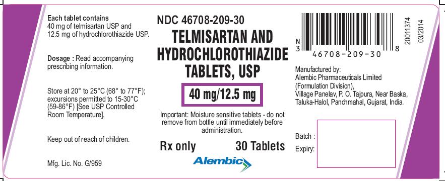 Telmisartan And Hydrochlorothiazide 40 Mg/12.5 Mg (Telmisartan And Hydrochlorothiazide) Tablet Telmisartan And Hydrochlorothiazide 80 Mg/12.5 Mg (Telmisartan And Hydrochlorothiazide) Tablet Telmisartan And Hydrochlorothiazide 80 Mg/25 Mg (Telmisartan And Hydrochlorothiazide) Tablet [Alembic Pharmaceuticals Limited]