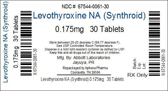 Synthroid (Levothyroxine Sodium) Tablet [Aphena Pharma Solutions – Tennessee, Inc.]