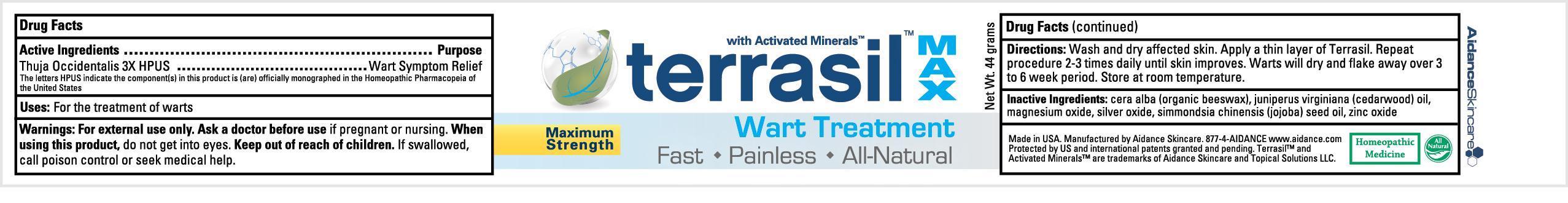 Terrasil Wart Treatment Maximum Strength (Thuja Occidentalis) Ointment [Aidance Skincare & Topical Solutions, Llc]