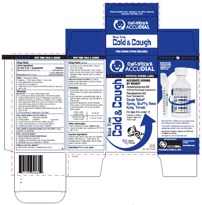 Nite Time Cold And Cough (Diphenhydramine Hydrochloride And Phenylephrine Hydrochloride) Liquid [Accudial Pharmaceutical, Inc.]
