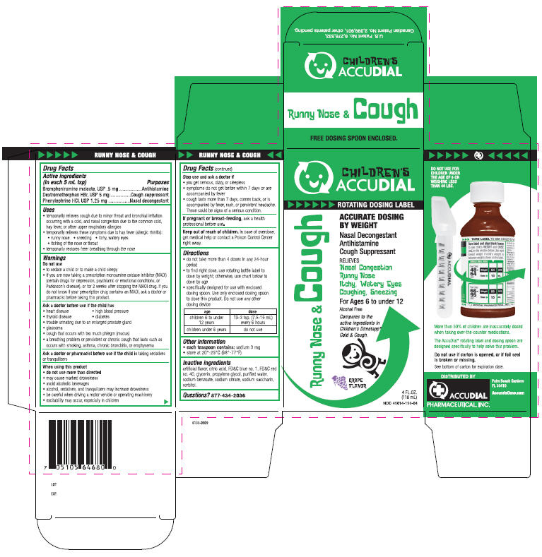Runny Nose And Cough (Brompheniramine Maleate, Dextromethorphan Hydrobromide And Phenylephrine Hydrochloride) Liquid [Accudial Pharmaceutical, Inc.]