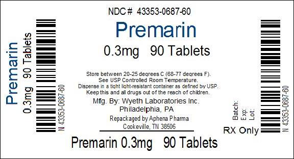 Premarin (Conjugated Estrogens) Tablet, Film Coated [Aphena Pharma Solutions – Tennessee, Inc.]