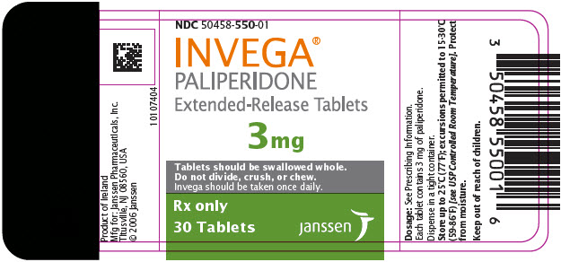 Invega (Paliperidone) Tablet, Extended Release [Janssen Pharmaceuticals, Inc.]