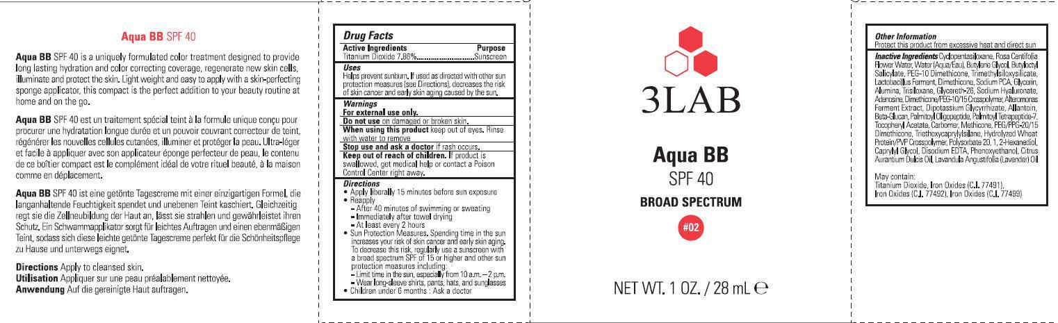 3lab Aqua Bb Spf 40 Broad Spectrum 02 (Titanium Dioxide) Cream [3lab, Inc.]