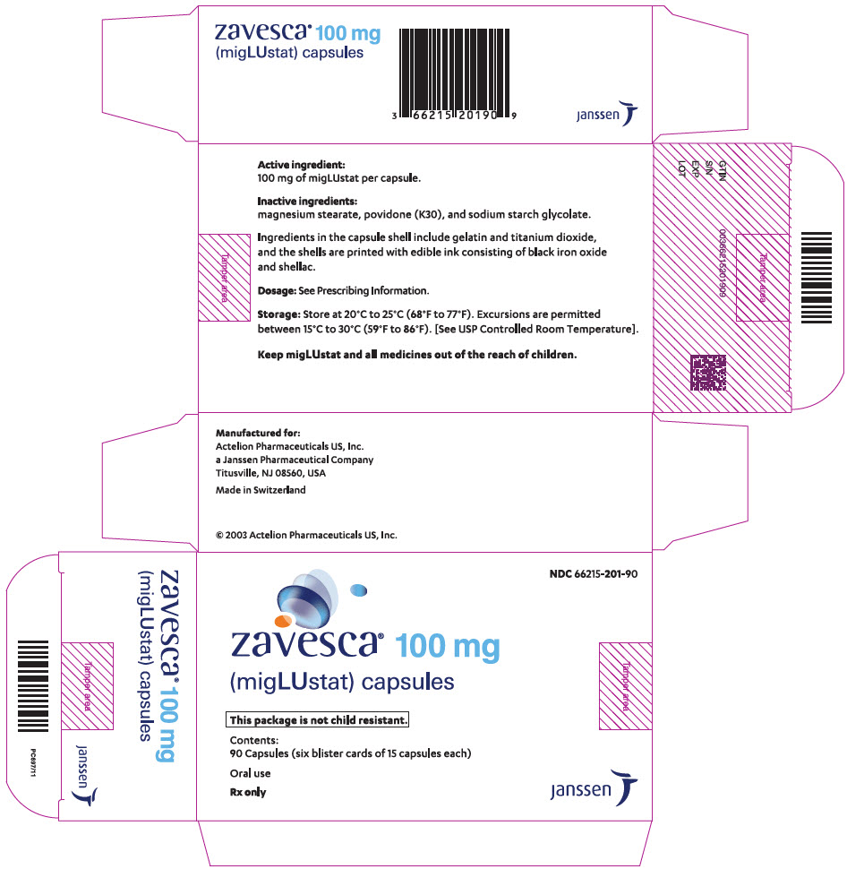 Zavesca (Miglustat) Capsule [Actelion Pharmaceuticals Us, Inc.]