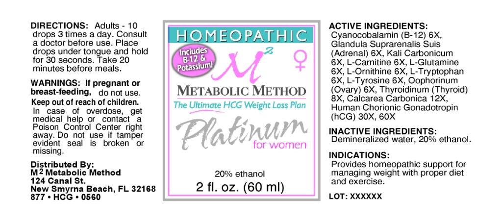 Platinum For Women (Cyanocobalamin, Glandula Suprarenalis Suis, Kali Carbonicum, L-carnitine, L-glutamine, L-ornithine, L-tryptophan, L-tryosine, Oophorinum,) Liquid [Apotheca Company]