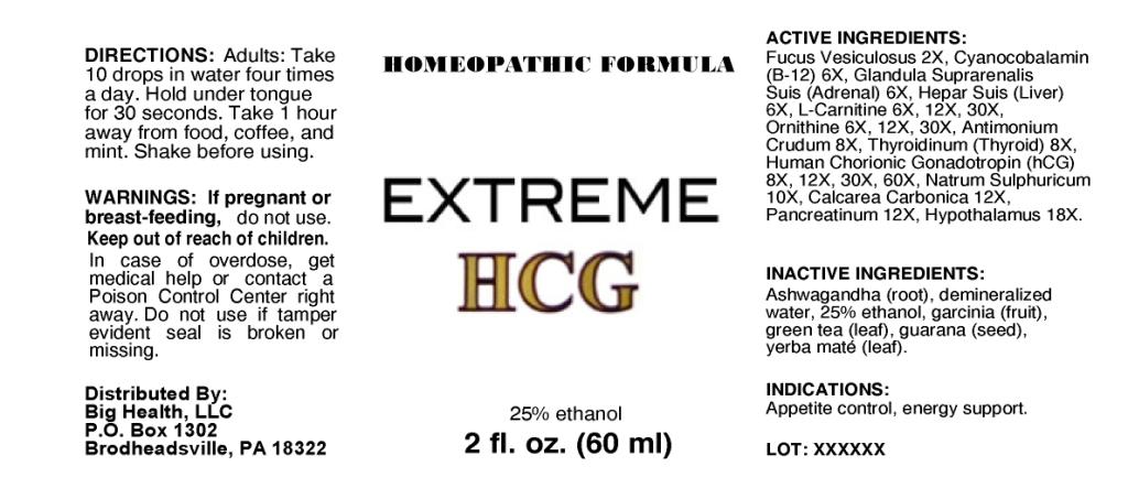 Extreme Hcg (Fucus Vesiculosus, Cyanocobalamin, Glandula Suprarenalis Suis, Hepar Suis, L-carnitine, Ornithine, Antimonium Crudum, Hcg, Throidinum, ) Liquid [Apotheca Company]