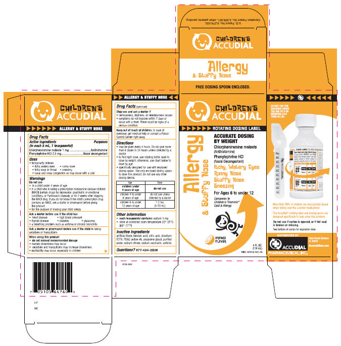 Allergy And Stuffy Nose (Chlorpheniramine Maleate And Phenylephrine Hydrochloride) Liquid [Accudial Pharmaceutical, Inc.]