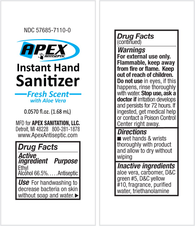 Instant Hand Sanitizer (Alcohol) Gel [Apex Sanitation, Llc]