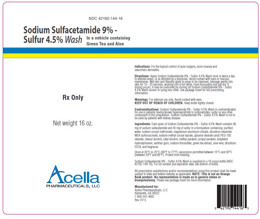 Sodium Sulfacetamide 9 Sulfur 4.5 Wash (Sulfacetamide Sodium And Sulfur) Rinse [Acella Pharmaceuticals, Llc]