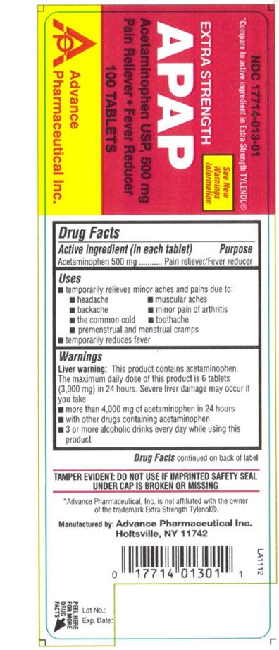 Apap (Acetaminophen) Tablet [Advance Pharmaceutical Inc.]
