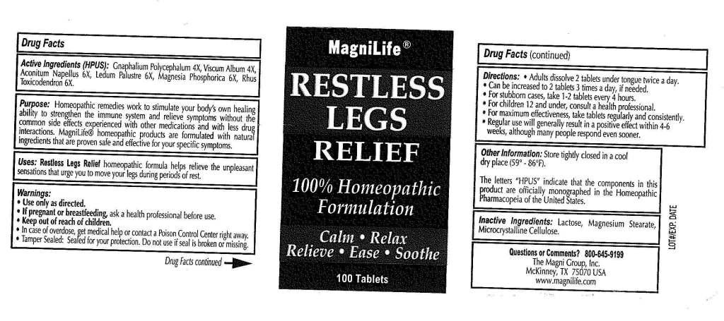 Restless Legs Relief (Aconitum Napellus, Gnaphalium Polycephalum, Ledum Palustre, Magnesia Phosphorica, Rhus Toxicodendron, Viscum Album) Tablet [Apotheca Company]