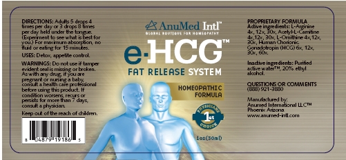 E-hcg Fat Release System (Arginine, Acetylcarnitine, L-, Ornithine And Human Chorionic Gonadotropin) Liquid [Anumed International Llc]