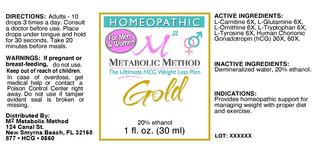 Gold (L-carnitine, L-glutamine, L-ornithine, L-tryptophan, L-tyrosine, Human Chorionic Gonadotropin,) Liquid [Apotheca Company]