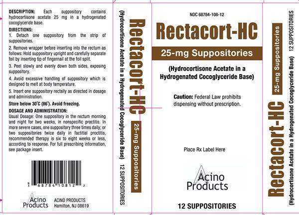 Rectacort – Hc (Hydrocortisone Acetate) Suppository [Acino Products, Llc.]
