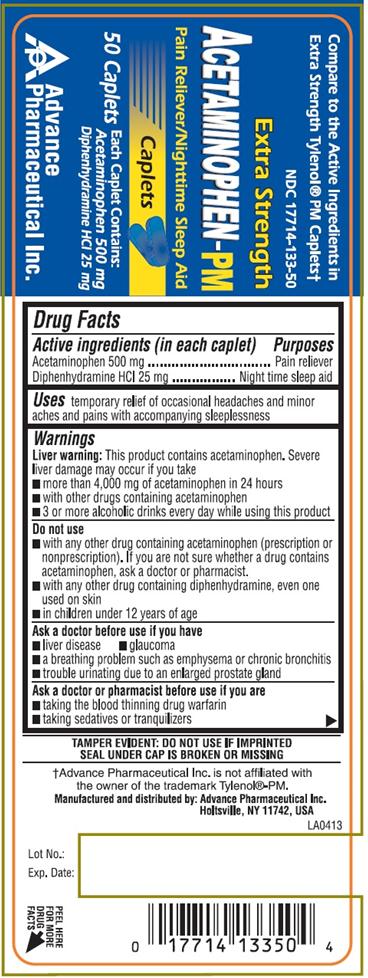 Acetaminophen Pm Tablet [Advance Pharmaceutical Inc.]