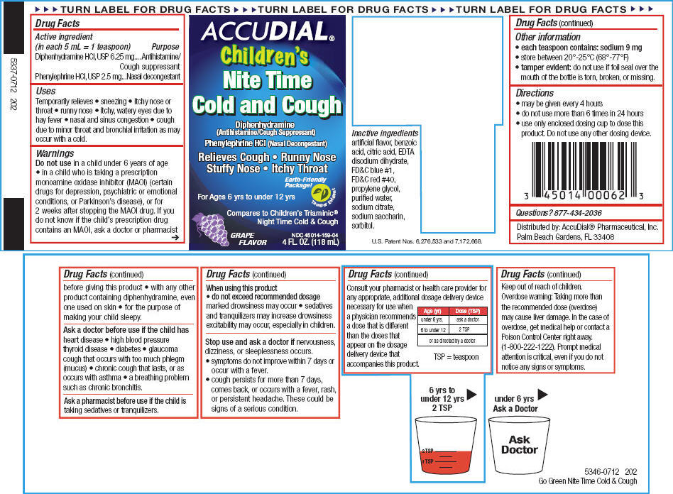 Nite Time Cold And Cough (Diphenhydramine Hydrochloride And Phenylephrine Hydrochloride) Solution [Accudial Pharmaceutical, Inc.]
