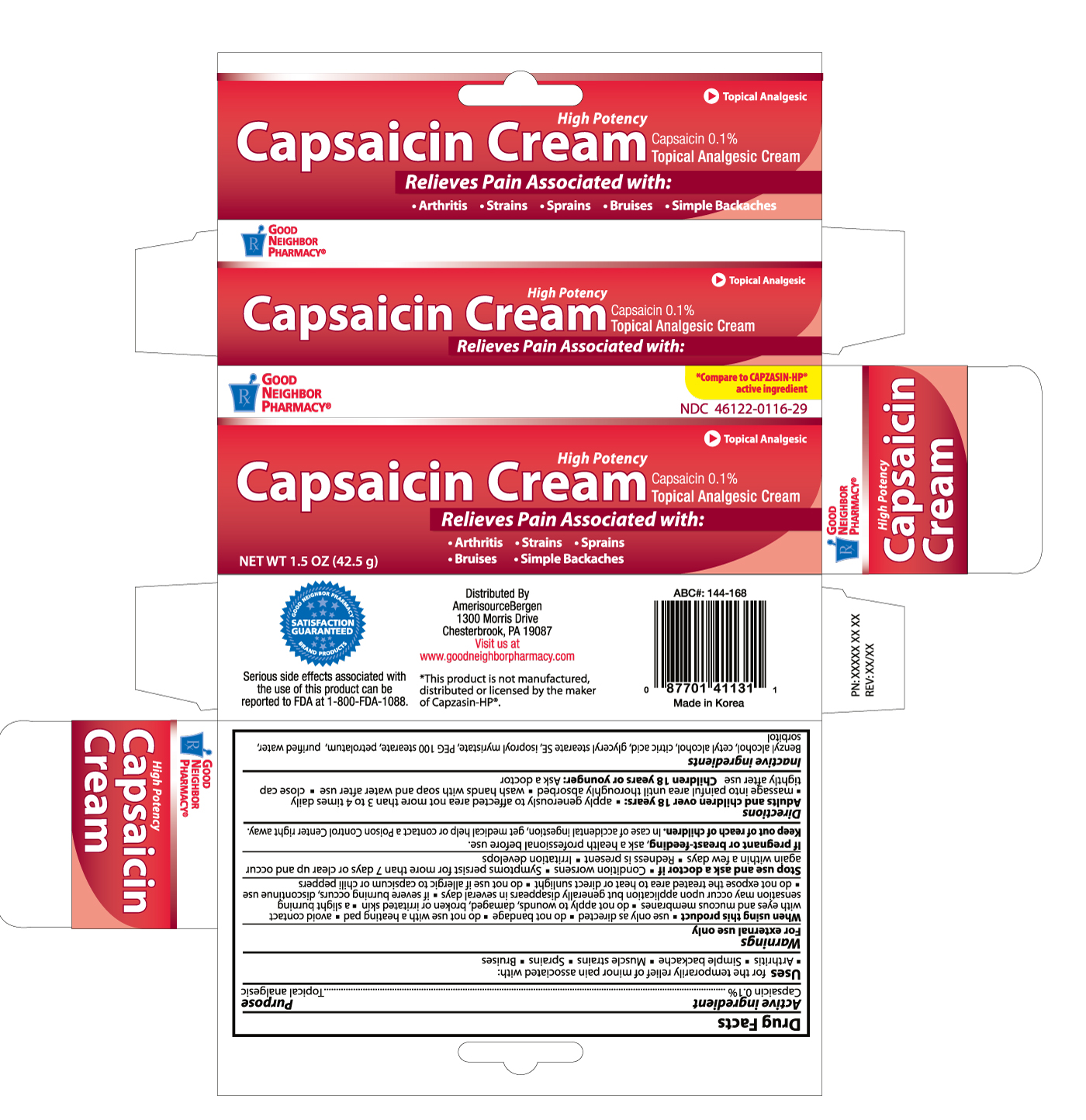 Good Neighbor Pharmacy Capsaicin (Capsaicin) Cream [Amerisource Bergen]