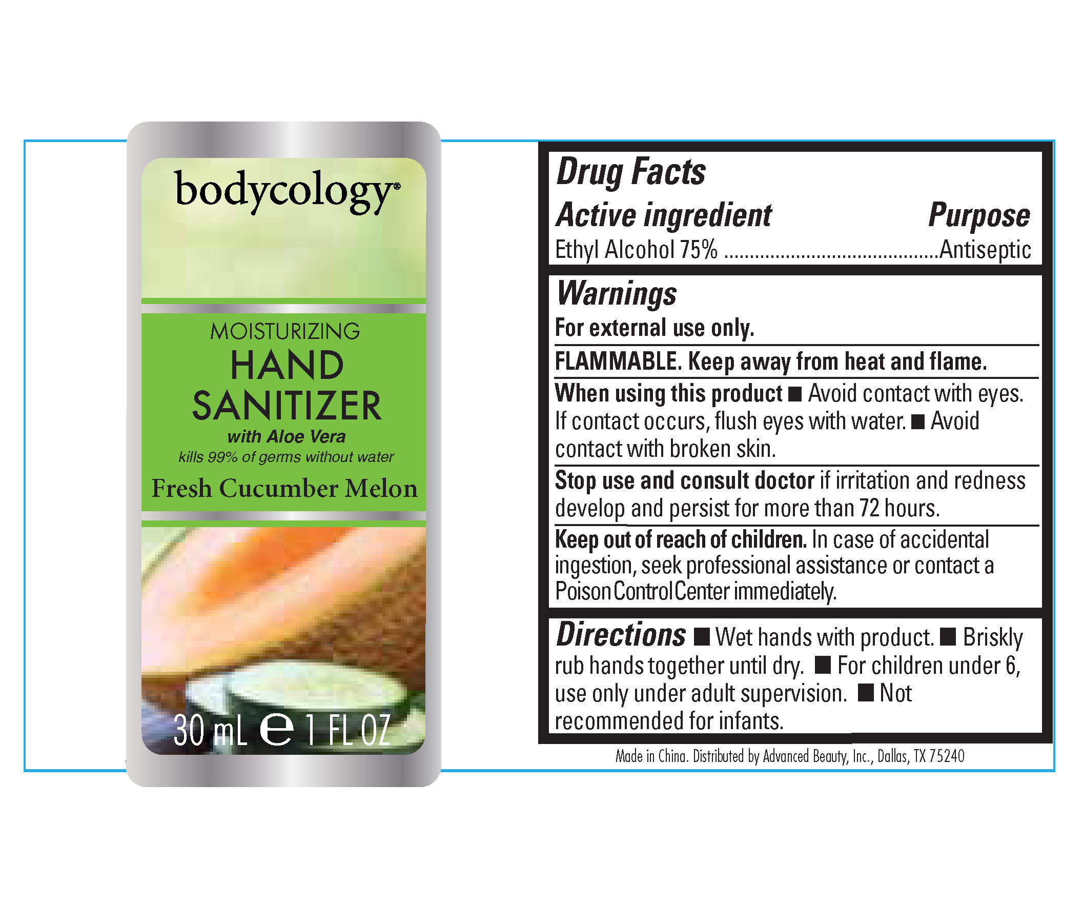 Fresh Cucumber Melon Bodycology (Ethyl Alcohol) Liquid [Advanced Beauty Systems, Inc.]