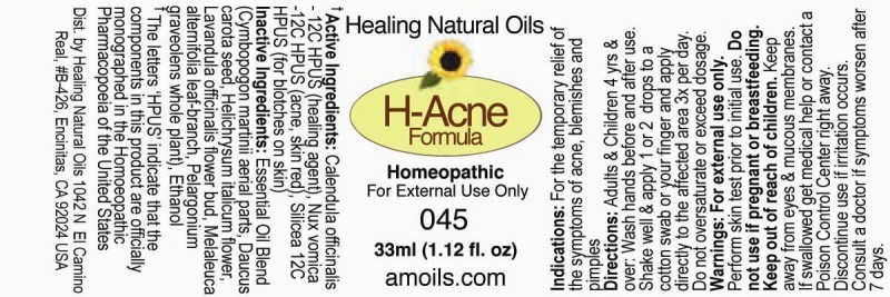 H Acne Formula (Calendula Officinalis, Nux Vomica, Silicea,) Oil [Apotheca Company]