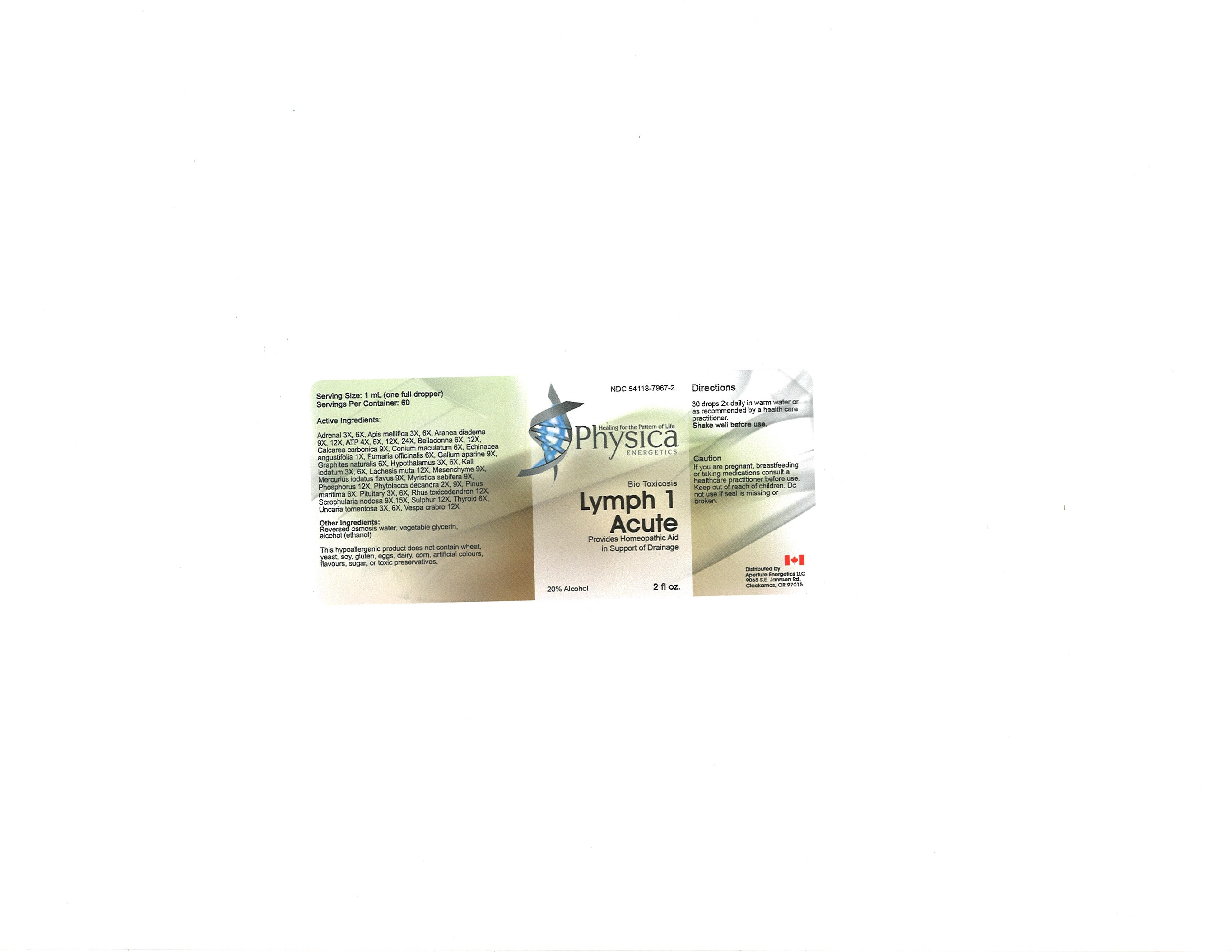 Lymph 1 Acute (Adrenal, Apis Mellifica ) Solution/ Drops [Abco Laboratories, Inc.]