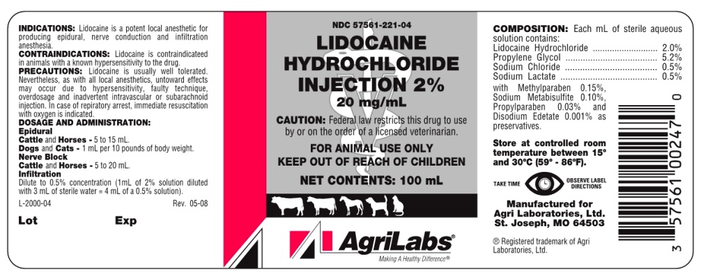 Lidocaine Hydrochloride (Lidocaine) Injection [Agri Laboratories, Ltd.]