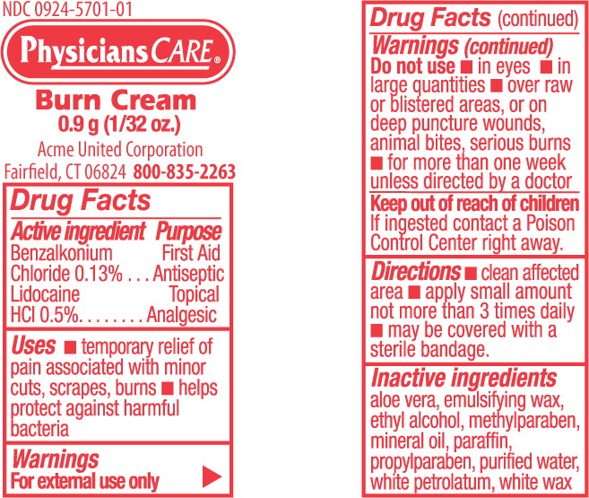 First Aid And Burn (Benzalkonium Chloride, Lidocaine Hydrochloride) Cream [Acme United Corporation]
