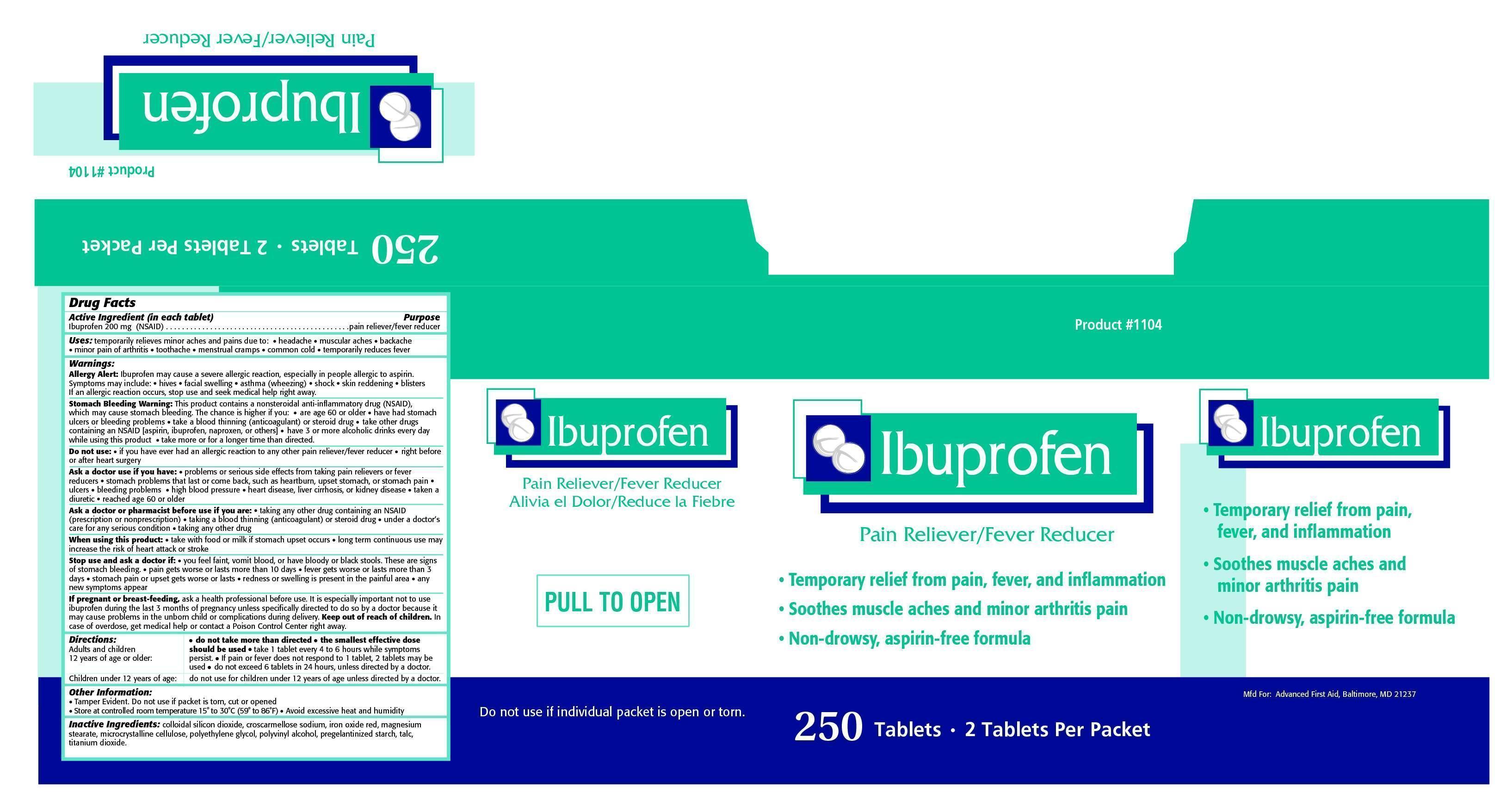 Ibuprofen (Ibuprofen 200mg) Tablet, Film Coated [Advanced First Aid, Inc.]