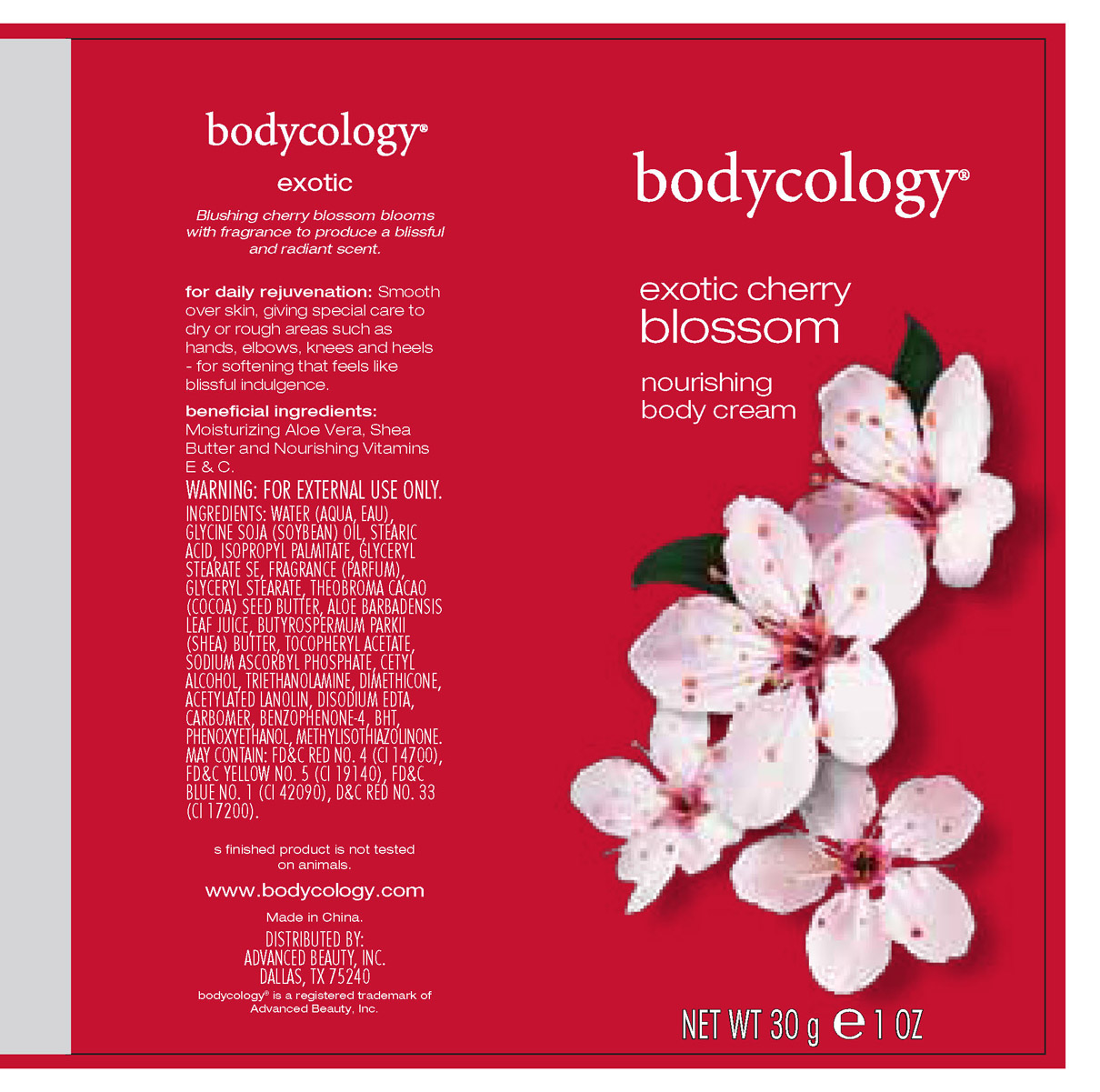 Bodycology Exotic Cherry Blossom Kit (Exotic Cherry Blossom) Kit [Advanced Beauty Systems, Inc.]