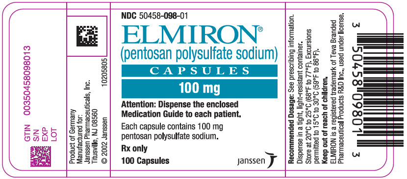 Elmiron (Pentosan Polysulfate Sodium) Capsule, Gelatin Coated [Janssen Pharmaceuticals, Inc.]