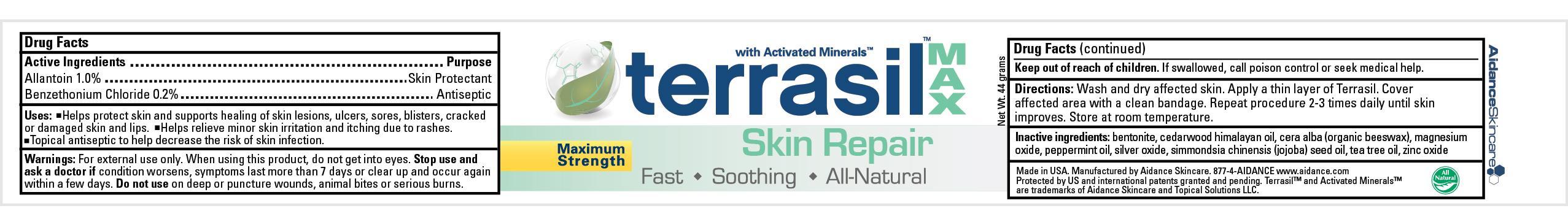 Terrasil Skin Repair Max (Allantoin, Benzethonium Chloride) Ointment [Aidance Skincare & Topical Solutions, Llc]