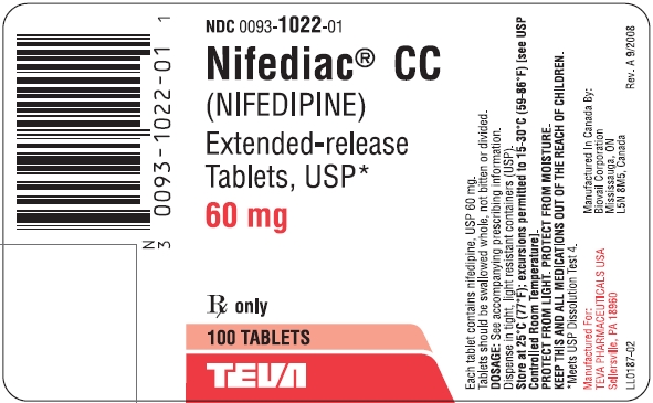 Image of 60 mg - 100 Tablets Label