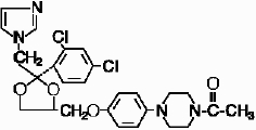 Chemical structure for ketoconazole