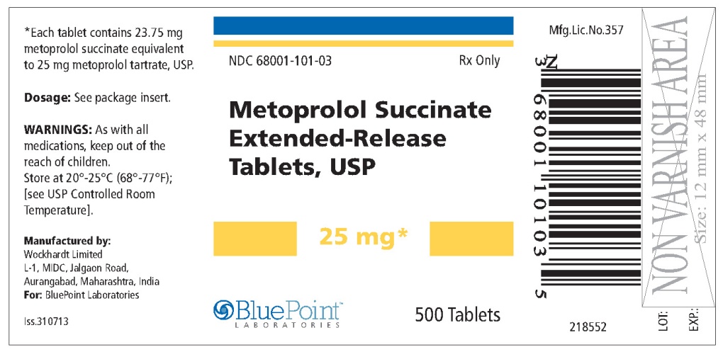 Metoprolol Succinate ER Tablets, USP 25mg 500ct
