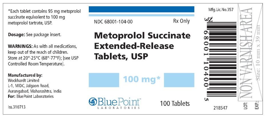 Metoprolol Succinate ER Tablets, USP 100mg 100ct