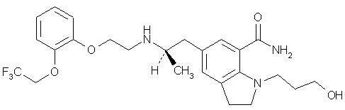 Silodosin structural formula.