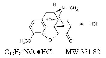 oxycodone hydrochloride chemical structure