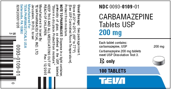 Image of Carbamazepine Tablets 200 mg Label