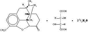 hydrocodone bitartrate chemical structure