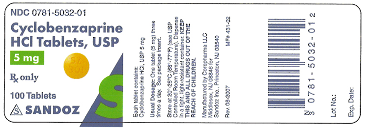 Container Label for 5mg, 100 Count