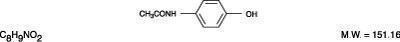 This is an image of the structural formula of Acetaminophen.