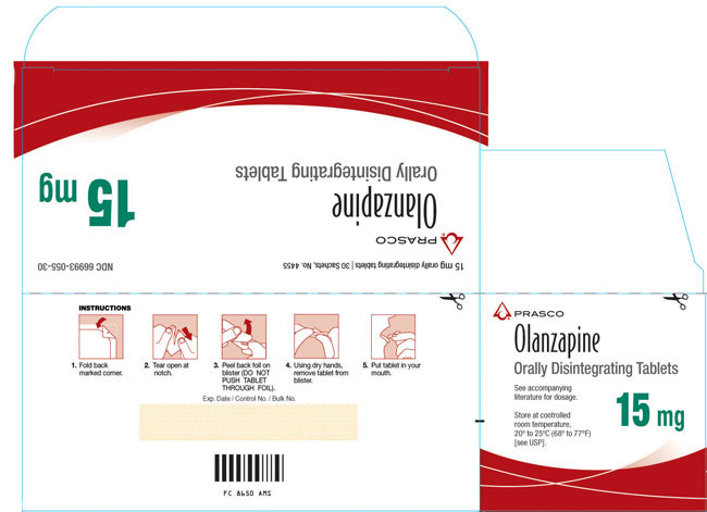 PACKAGE LABEL - Olanzapine Orally Disintegrating Tablets 15 mg tablet, 30 sachets
