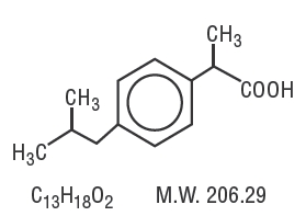 Ibuprofen structural formula