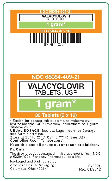 Valacyclovir 1 gram Tablets (3x10)
