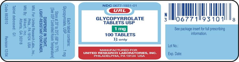 1 mg container label