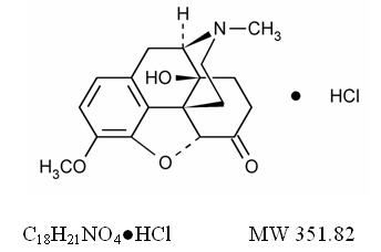 Oxycodone Hydrochloride Structural Formula