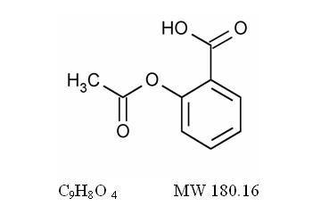 Aspirin Structural Formula